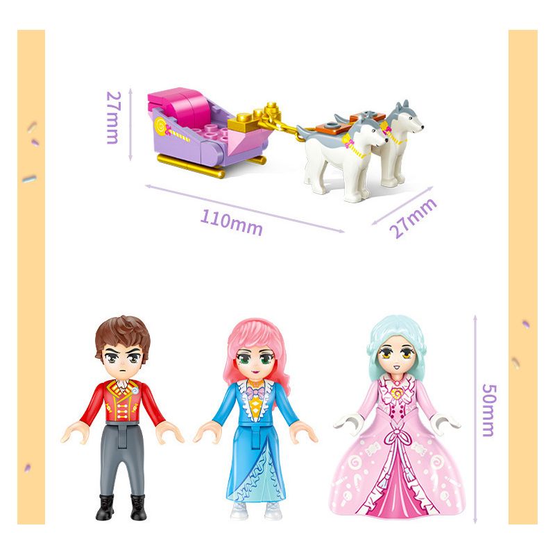 GUDI 30003 non  NGÔI NHÀ KẸO NGỌT NGÀO bộ đồ chơi xếp lắp ráp ghép mô hình PRINCESS CANDY SWEETHEART HOUSE 449 khối