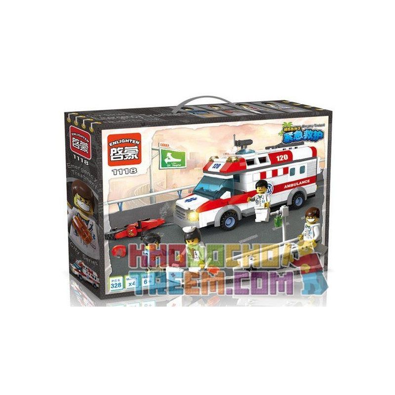 Enlighten 1118 Qman 1118 KEEPPLEY 1118 Xếp hình kiểu Lego CITY Emergency Treatment Xe Cấp Cứu Người Tai Nạn Mô Tô 328 khối Enlighten 1118 Qman 1118 KEEPPLEY 1118 Xếp hình kiểu Lego CITY Emergency Treatment Xe Cấp Cứu Người Tai Nạn Mô Tô 328 khối