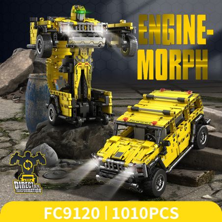 FORANGE FC9120 9120 non  ĐIỀU KHIỂN TỪ XA BIẾN HÌNH XE ĐỊA MÀU VÀNG bộ đồ chơi xếp lắp ráp ghép mô hình  Kỹ Thuật Công Nghệ Cao Mô Hình Phương Tiện 1010 khối