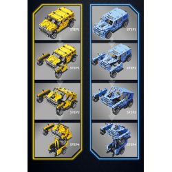 FORANGE FC9120 9120 non  ĐIỀU KHIỂN TỪ XA BIẾN HÌNH XE ĐỊA MÀU VÀNG bộ đồ chơi xếp lắp ráp ghép mô hình  Kỹ Thuật Công Nghệ Cao Mô Hình Phương Tiện 1010 khối