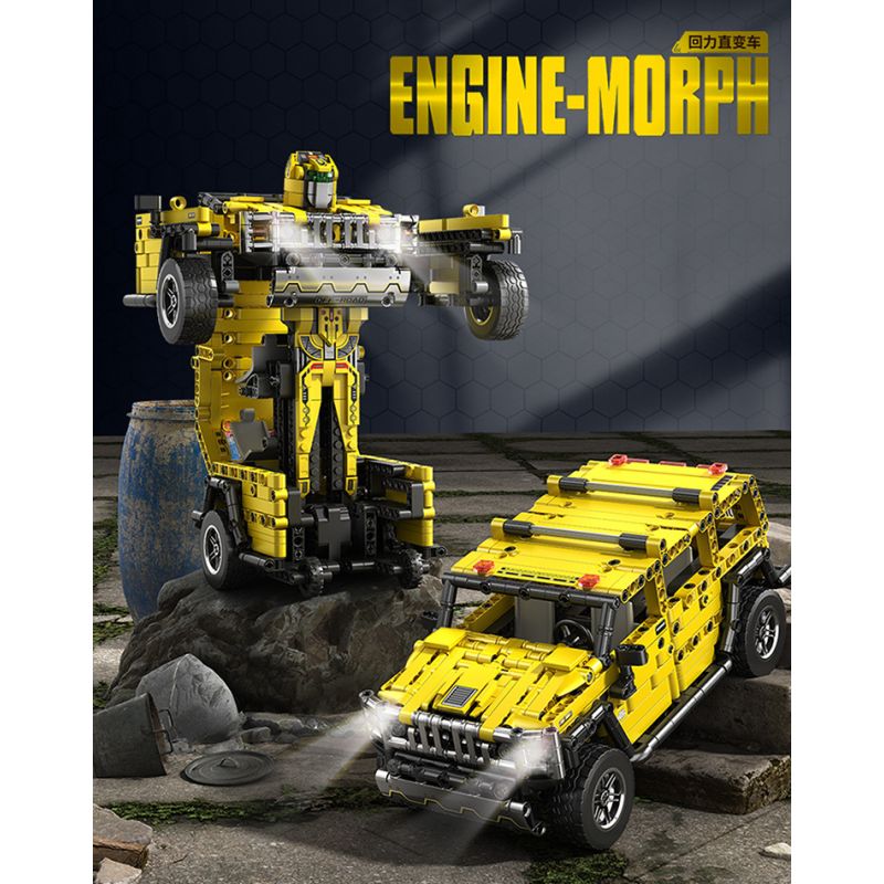 FORANGE FC9120 9120 non  ĐIỀU KHIỂN TỪ XA BIẾN HÌNH XE ĐỊA MÀU VÀNG bộ đồ chơi xếp lắp ráp ghép mô hình  Kỹ Thuật Công Nghệ Cao Mô Hình Phương Tiện 1010 khối