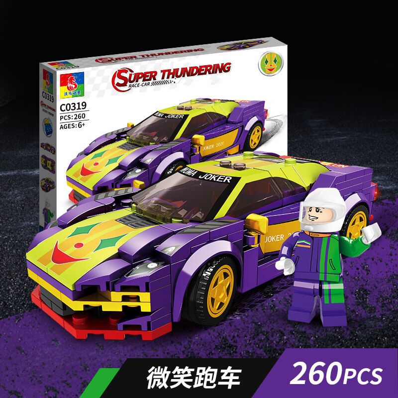 WOMA C0319 0319 non Lego MCLAREN MP4-JOKER bộ đồ chơi xếp lắp ráp ghép mô hình Racers SUPER THUNDERING Đua Tốc Độ 260 khối