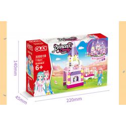GUDI 30001A 30001B 30001C 30001D non  HỘP TRƯNG BÀY LÂU ĐÀI CÔNG CHÚA ĐƯỜNG bộ đồ chơi xếp lắp ráp ghép mô hình PRINCESS CANDY 450 khối