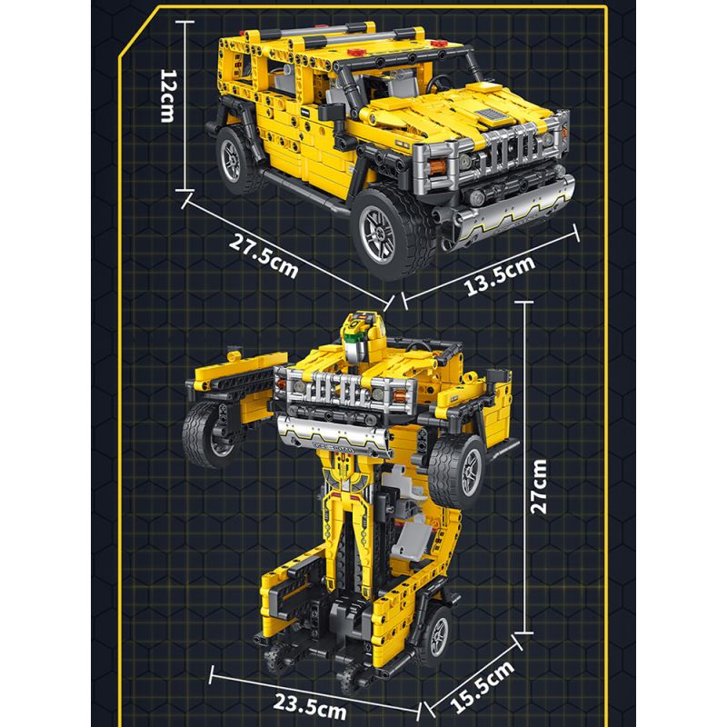 FORANGE FC9119 9119 non  ĐIỀU KHIỂN TỪ XA BIẾN HÌNH XE ĐỊA MÀU XANH bộ đồ chơi xếp lắp ráp ghép mô hình  Kỹ Thuật Công Nghệ Cao Mô Hình Phương Tiện 968 khối