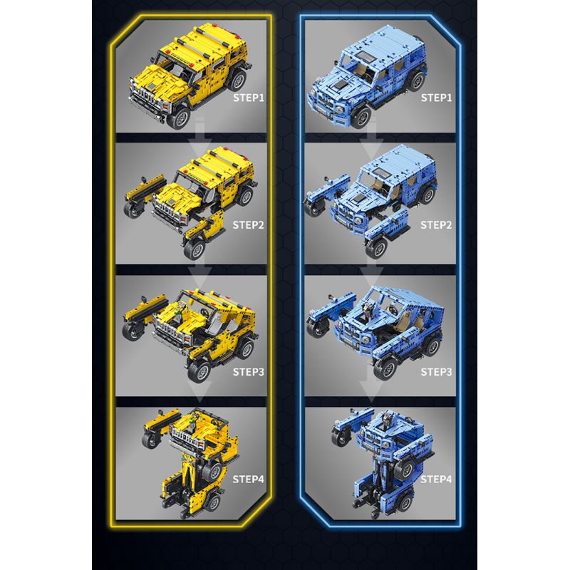 FORANGE FC9119 9119 non  ĐIỀU KHIỂN TỪ XA BIẾN HÌNH XE ĐỊA MÀU XANH bộ đồ chơi xếp lắp ráp ghép mô hình  Kỹ Thuật Công Nghệ Cao Mô Hình Phương Tiện 968 khối