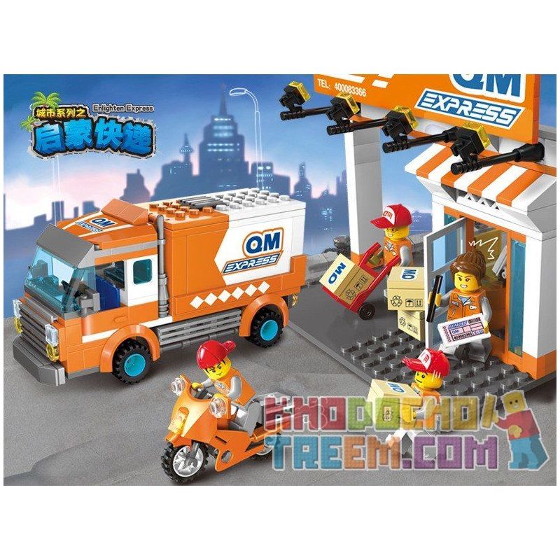 QMAN ENLIGHTEN KEEPPLEY 1119 non  Ô TÔ CHUYỂN PHÁT NHANH bộ đồ chơi xếp lắp ráp ghép mô hình City ENLIGHTEN EXPRESS Thành Phố 337 khối QMAN ENLIGHTEN KEEPPLEY 1119 non  Ô TÔ CHUYỂN PHÁT NHANH bộ đồ chơi xếp lắp ráp ghép mô hình City ENLIGHTEN EXPRESS Thành Phố 337 khối