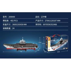 SEMBO 208000 non  TÀU LIÊU NINH bộ đồ chơi xếp lắp ráp ghép mô hình Military Army PLA.NAVY LIAONING Quân Sự Bộ Đội 402 khối