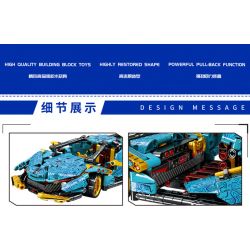 LEIBAO 8202 non  SỬA ĐỔI JISU SIÊU XE ABOLO IE tỷ lệ 1:24 bộ đồ chơi xếp lắp ráp ghép mô hình  TECHNOLOGY CREATE Kỹ Thuật Công Nghệ Cao Mô Hình Phương Tiện 620 khối