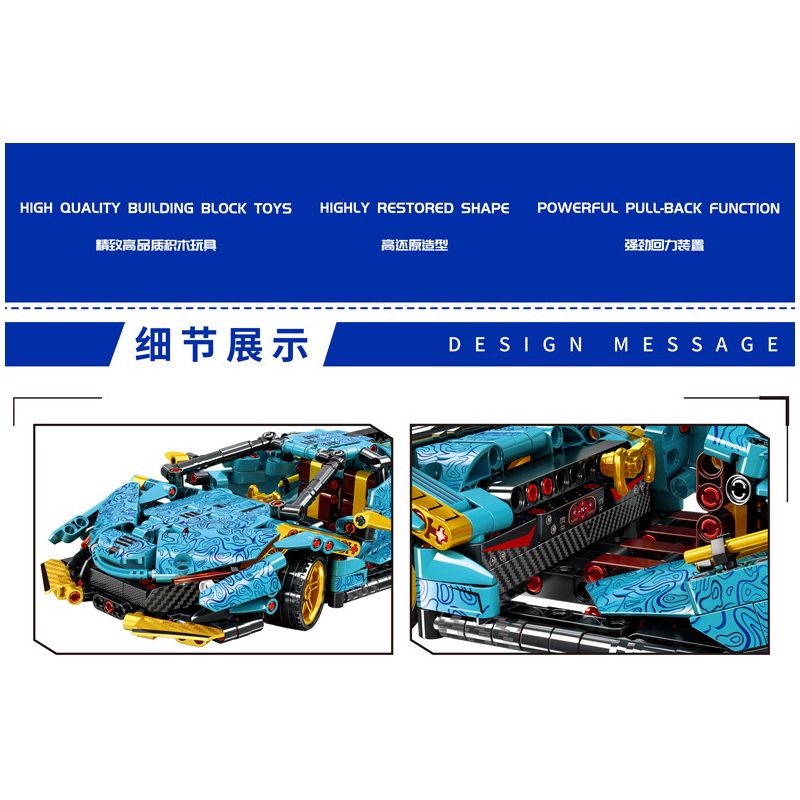 LEIBAO 8202 non  SỬA ĐỔI JISU SIÊU XE ABOLO IE tỷ lệ 1:24 bộ đồ chơi xếp lắp ráp ghép mô hình  TECHNOLOGY CREATE Kỹ Thuật Công Nghệ Cao Mô Hình Phương Tiện 620 khối