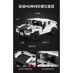 DOUBLEE CADA C55022 55022 non  XE HUMMER OFF-ROAD 1:24 tỷ lệ 1:24 bộ đồ chơi xếp lắp ráp ghép mô hình Racers HUMVEE Đua Tốc Độ 328 khối