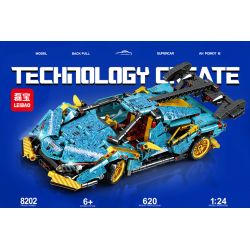 LEIBAO 8202 non  SỬA ĐỔI JISU SIÊU XE ABOLO IE tỷ lệ 1:24 bộ đồ chơi xếp lắp ráp ghép mô hình  TECHNOLOGY CREATE Kỹ Thuật Công Nghệ Cao Mô Hình Phương Tiện 620 khối