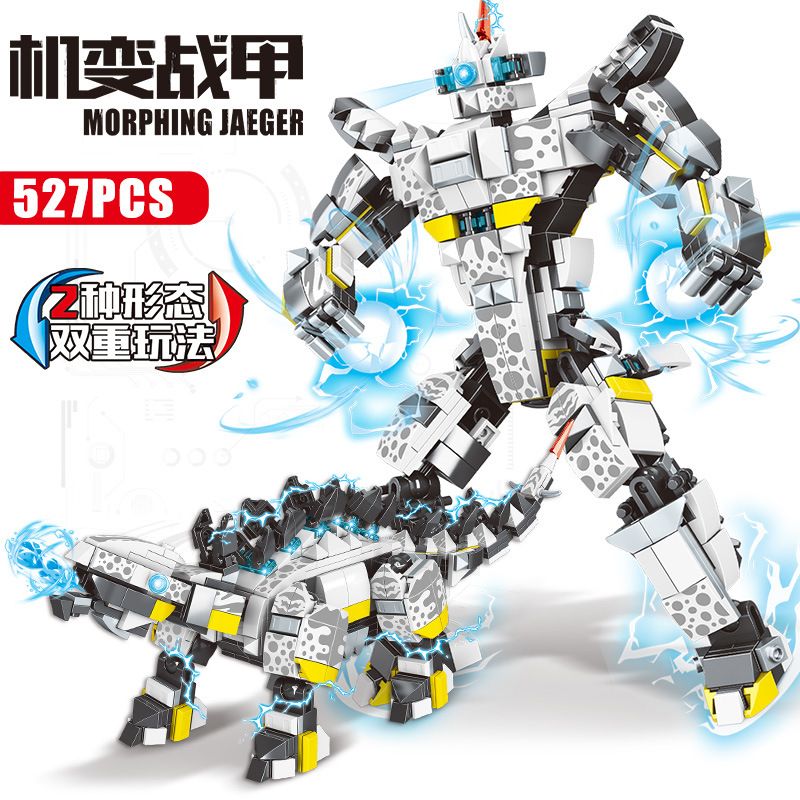LEIBA 10072 non  ÁO GIÁP CƠ KHÍ RỒNG LƯNG KIẾM bộ đồ chơi xếp lắp ráp ghép mô hình  MORPHING JAEGER Kỹ Thuật Công Nghệ Cao Mô Hình Phương Tiện 527 khối