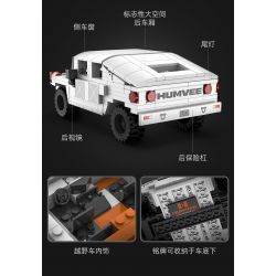 DOUBLEE CADA C55022 55022 non  XE HUMMER OFF-ROAD 1:24 tỷ lệ 1:24 bộ đồ chơi xếp lắp ráp ghép mô hình Racers HUMVEE Đua Tốc Độ 328 khối
