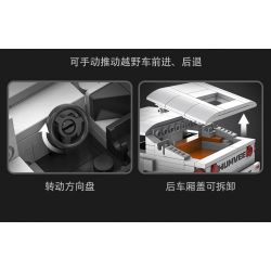 DOUBLEE CADA C55022 55022 non  XE HUMMER OFF-ROAD 1:24 tỷ lệ 1:24 bộ đồ chơi xếp lắp ráp ghép mô hình Racers HUMVEE Đua Tốc Độ 328 khối