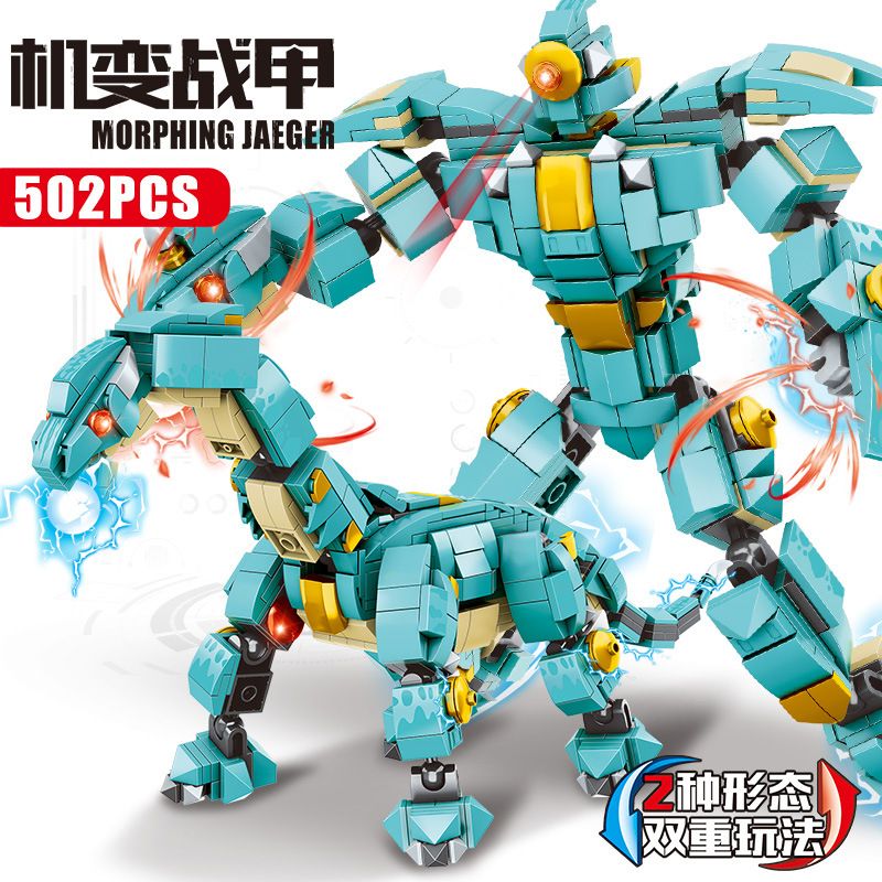 LEIBA 10071 non  ÁO GIÁP CƠ KHÍ RỒNG SẤM bộ đồ chơi xếp lắp ráp ghép mô hình  MORPHING JAEGER Kỹ Thuật Công Nghệ Cao Mô Hình Phương Tiện 502 khối