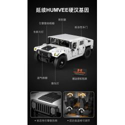 DOUBLEE CADA C61027 61027 non  XE HUMMER OFF-ROAD 1:12 tỷ lệ 1:12 bộ đồ chơi xếp lắp ráp ghép mô hình Racers HUMVEE Đua Tốc Độ 1380 khối