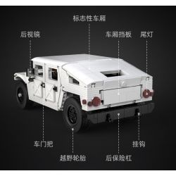 DOUBLEE CADA C61027 61027 non  XE HUMMER OFF-ROAD 1:12 tỷ lệ 1:12 bộ đồ chơi xếp lắp ráp ghép mô hình Racers HUMVEE Đua Tốc Độ 1380 khối