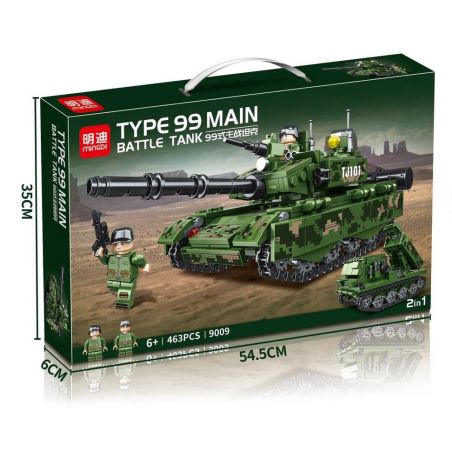MINGDI 9009 non  XE TĂNG CHIẾN ĐẤU CHỦ LỰC KIỂU 99 bộ đồ chơi xếp lắp ráp ghép mô hình Military Army TYPE 99 MAIN BATTLE TANK Quân Sự Bộ Đội 463 khối