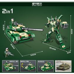 MINGDI 9007 non  XE TĂNG CHIẾN ĐẤU CHỦ LỰC K2 PANTHER bộ đồ chơi xếp lắp ráp ghép mô hình Military Army K2 MAIN BATTLE TANK Quân Sự Bộ Đội 540 khối