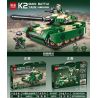 MINGDI 9007 non  XE TĂNG CHIẾN ĐẤU CHỦ LỰC K2 PANTHER bộ đồ chơi xếp lắp ráp ghép mô hình Military Army K2 MAIN BATTLE TANK Quân Sự Bộ Đội 540 khối