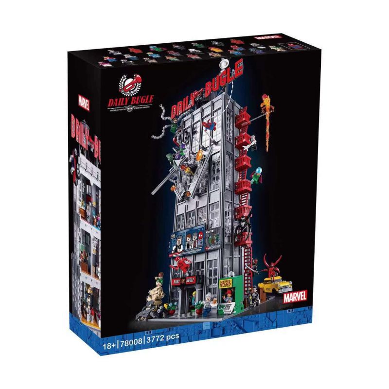 NOT Lego DAILY BUGLE 76178 TANK 60093 xếp lắp ráp ghép mô hình NGƯỜI NHỆN TÒA NHÀ BUGLE HÀNG NGÀY KÈN Marvel Super Heroes Siêu Anh Hùng Marvel 3772 khối