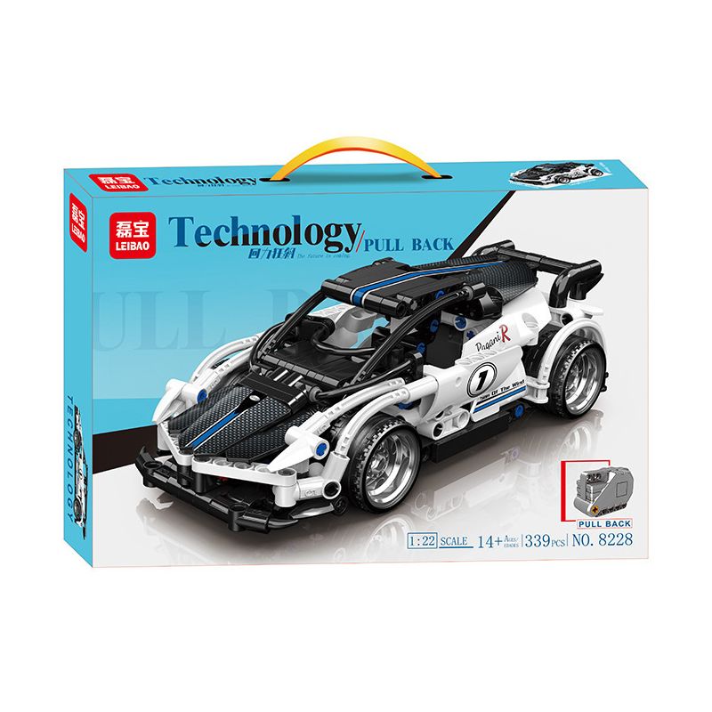 LEIBAO 8228 non  KÉO LÙI CÔNG NGHỆ ĐIÊN CUỒNG ĐUA ĐEN tỷ lệ 1:22 bộ đồ chơi xếp lắp ráp ghép mô hình  Kỹ Thuật Công Nghệ Cao Mô Hình Phương Tiện 339 khối