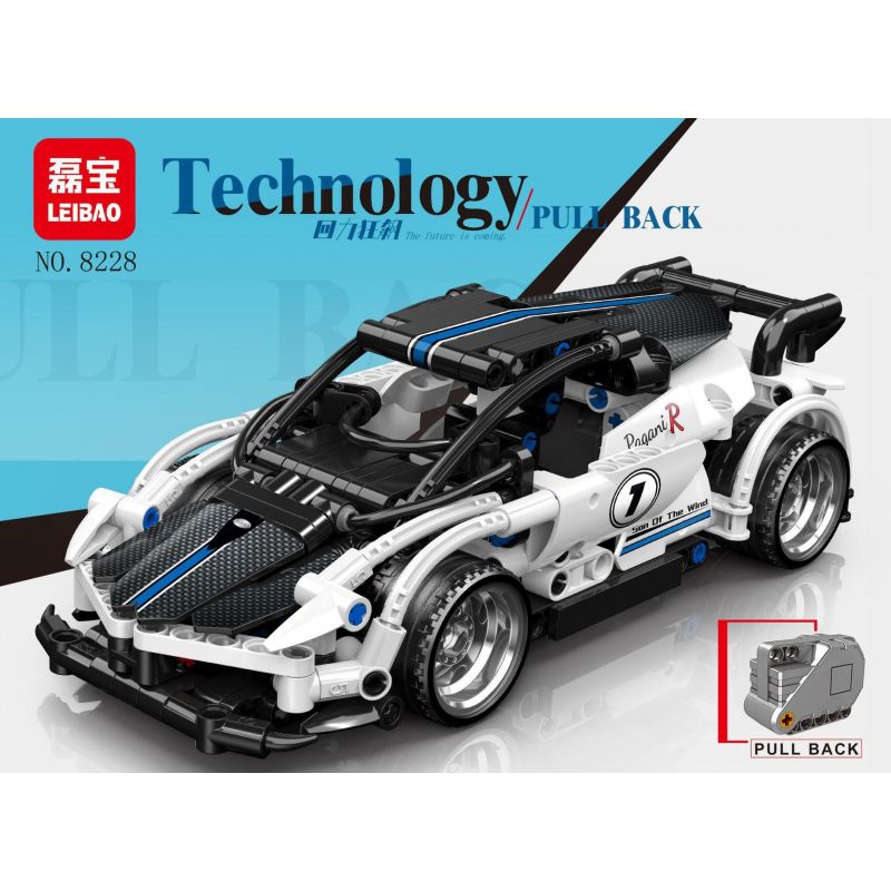 LEIBAO 8228 non  KÉO LÙI CÔNG NGHỆ ĐIÊN CUỒNG ĐUA ĐEN tỷ lệ 1:22 bộ đồ chơi xếp lắp ráp ghép mô hình  Kỹ Thuật Công Nghệ Cao Mô Hình Phương Tiện 339 khối