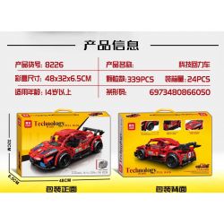 LEIBAO 8226 non  CÔNG NGHỆ ĐUA XE JAI ALAI RACING MÀU ĐỎ tỷ lệ 1:22 bộ đồ chơi xếp lắp ráp ghép mô hình  Kỹ Thuật Công Nghệ Cao Mô Hình Phương Tiện 339 khối