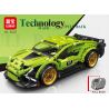 LEIBAO 8225 non  CÔNG NGHỆ XE ĐẠP KÉO LÙI ĐUA MÀU XANH LÁ CÂY tỷ lệ 1:22 bộ đồ chơi xếp lắp ráp ghép mô hình  Kỹ Thuật Công Nghệ Cao Mô Hình Phương Tiện 342 khối