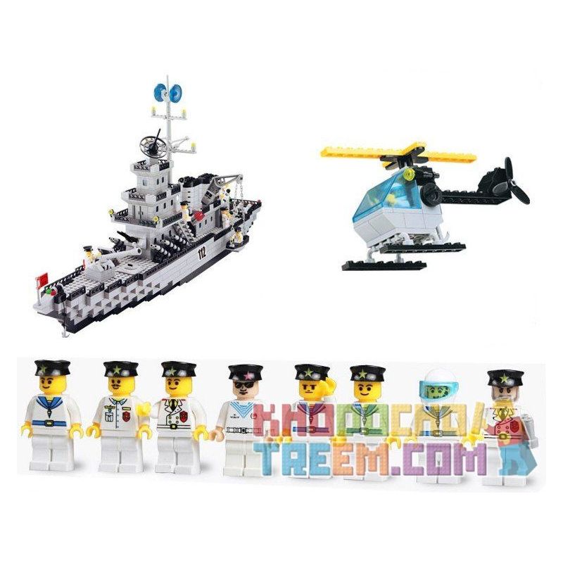 AUSINI 22110 QMAN ENLIGHTEN KEEPPLEY 112 non  TÀU CHIẾN SÂN BAY bộ đồ chơi xếp lắp ráp ghép mô hình Military Army COMBATZONES WARSHIP Quân Sự Bộ Đội 970 khối