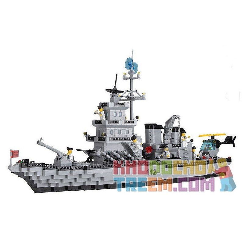 AUSINI 22110 QMAN ENLIGHTEN KEEPPLEY 112 non  TÀU CHIẾN SÂN BAY bộ đồ chơi xếp lắp ráp ghép mô hình Military Army COMBATZONES WARSHIP Quân Sự Bộ Đội 970 khối