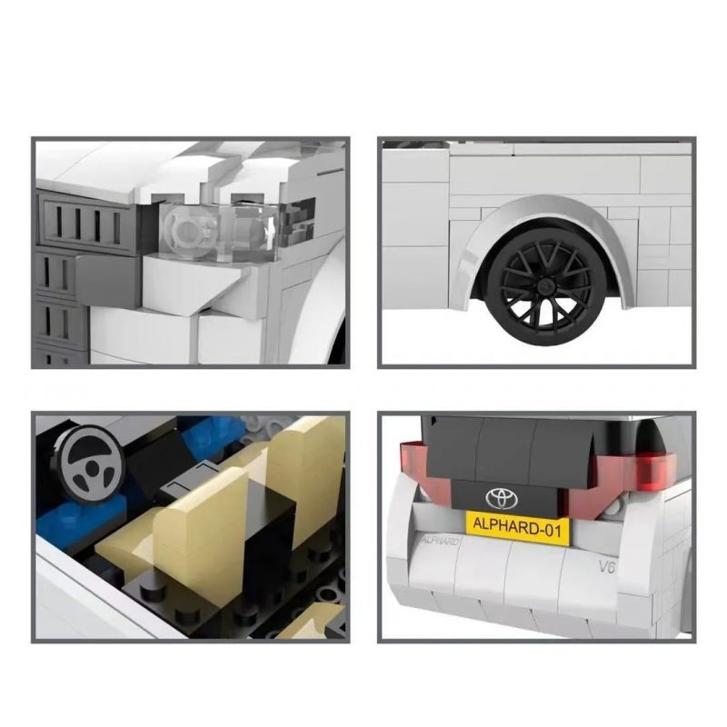 HAPPY BUILD SHINEYU XINYU YC-23007 23007 YC23007 non  TOYOTA ALPHARD bộ đồ chơi xếp lắp ráp ghép mô hình Racers Đua Tốc Độ 369 khối