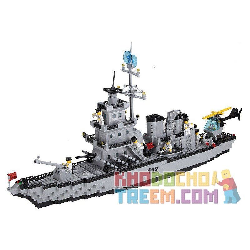AUSINI 22110 QMAN ENLIGHTEN KEEPPLEY 112 non  TÀU CHIẾN SÂN BAY bộ đồ chơi xếp lắp ráp ghép mô hình Military Army COMBATZONES WARSHIP Quân Sự Bộ Đội 970 khối