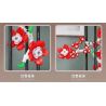 QIZHILE 92015 non  HỒNG NGỌC LIỄU TRẮNG bộ đồ chơi xếp lắp ráp ghép mô hình Flowers WHITE WILLOW RED JADE Hoa