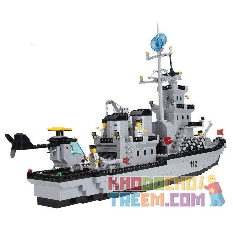 AUSINI 22110 QMAN ENLIGHTEN KEEPPLEY 112 non  TÀU CHIẾN SÂN BAY bộ đồ chơi xếp lắp ráp ghép mô hình Military Army COMBATZONES WARSHIP Quân Sự Bộ Đội 970 khối