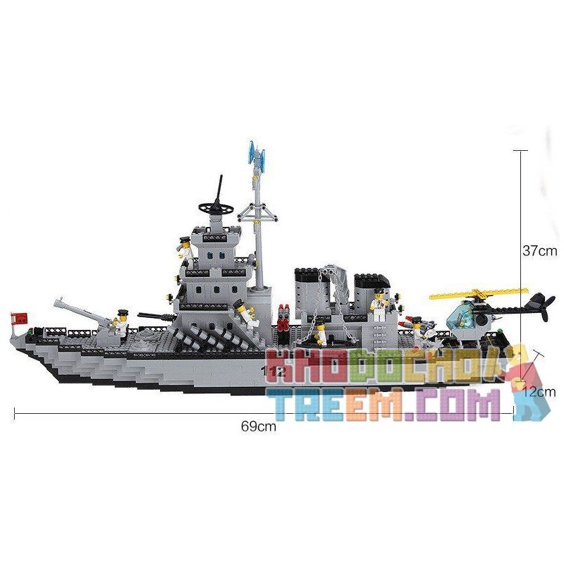 AUSINI 22110 QMAN ENLIGHTEN KEEPPLEY 112 non  TÀU CHIẾN SÂN BAY bộ đồ chơi xếp lắp ráp ghép mô hình Military Army COMBATZONES WARSHIP Quân Sự Bộ Đội 970 khối