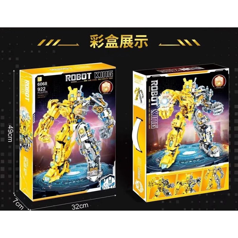 LE DI PIN 6068 non  VUA NGƯỜI MÁY bộ đồ chơi xếp lắp ráp ghép mô hình Movie & Game Phim Và Trò Chơi 922 khối