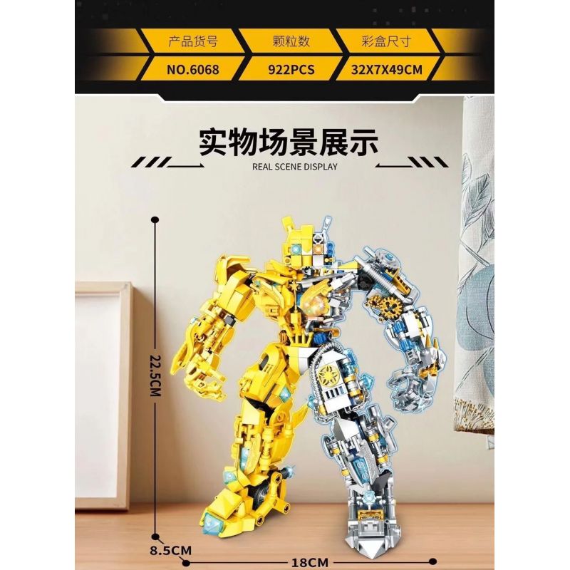 LE DI PIN 6068 non  VUA NGƯỜI MÁY bộ đồ chơi xếp lắp ráp ghép mô hình Movie & Game Phim Và Trò Chơi 922 khối