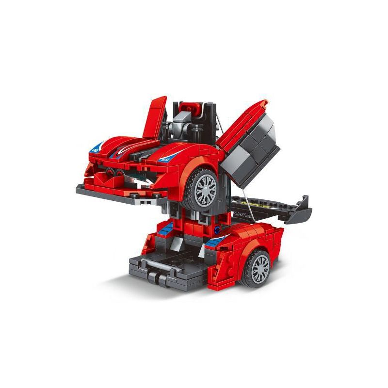 MINGDI LEIBAO 10103 non Lego XE BIẾN HÌNH SIÊU VA CHẠM HONGQI S9 bộ đồ chơi xếp lắp ráp ghép mô hình Racers Đua Tốc Độ 418 khối