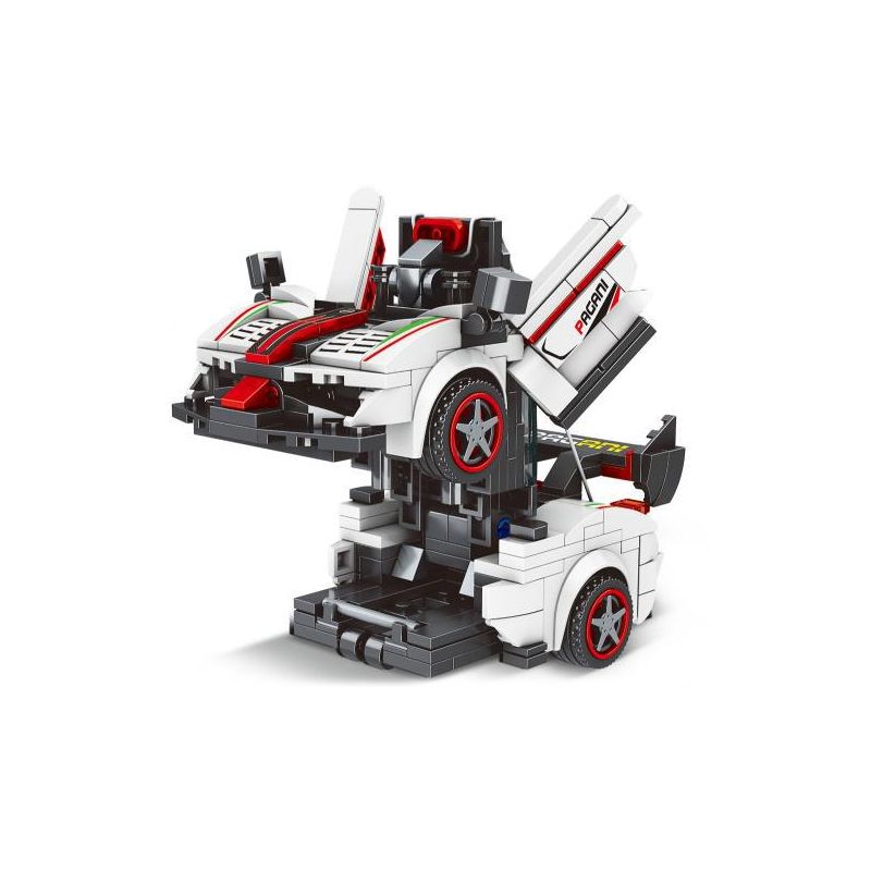 MINGDI LEIBAO 10102 non Lego SIÊU XE BIẾN HÌNH PAGANI GT VA CHẠM bộ đồ chơi xếp lắp ráp ghép mô hình Racers Đua Tốc Độ 417 khối