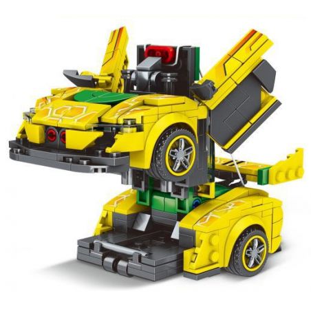 MINGDI LEIBAO 10101 non  SIÊU XE BIẾN DẠNG VA CHẠM MCLAREN P1 bộ đồ chơi xếp lắp ráp ghép mô hình Racers Đua Tốc Độ 414 khối