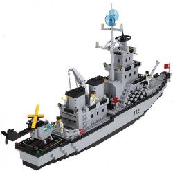 AUSINI 22110 QMAN ENLIGHTEN KEEPPLEY 112 non  TÀU CHIẾN SÂN BAY bộ đồ chơi xếp lắp ráp ghép mô hình Military Army COMBATZONES WARSHIP Quân Sự Bộ Đội 970 khối