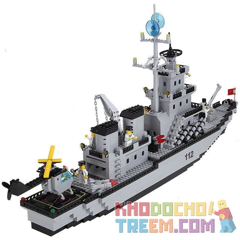 AUSINI 22110 QMAN ENLIGHTEN KEEPPLEY 112 non  TÀU CHIẾN SÂN BAY bộ đồ chơi xếp lắp ráp ghép mô hình Military Army COMBATZONES WARSHIP Quân Sự Bộ Đội 970 khối