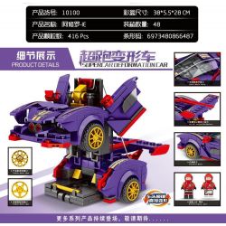 MINGDI LEIBAO 10100 non  XE BIẾN HÌNH SIÊU VA CHẠM ASURA IE bộ đồ chơi xếp lắp ráp ghép mô hình Racers Đua Tốc Độ 416 khối