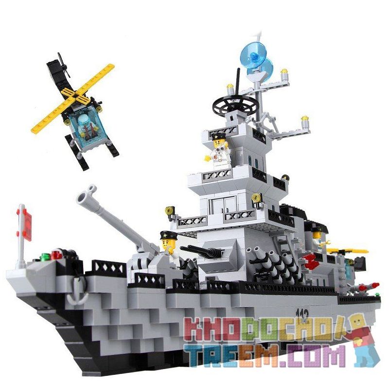 AUSINI 22110 QMAN ENLIGHTEN KEEPPLEY 112 non  TÀU CHIẾN SÂN BAY bộ đồ chơi xếp lắp ráp ghép mô hình Military Army COMBATZONES WARSHIP Quân Sự Bộ Đội 970 khối