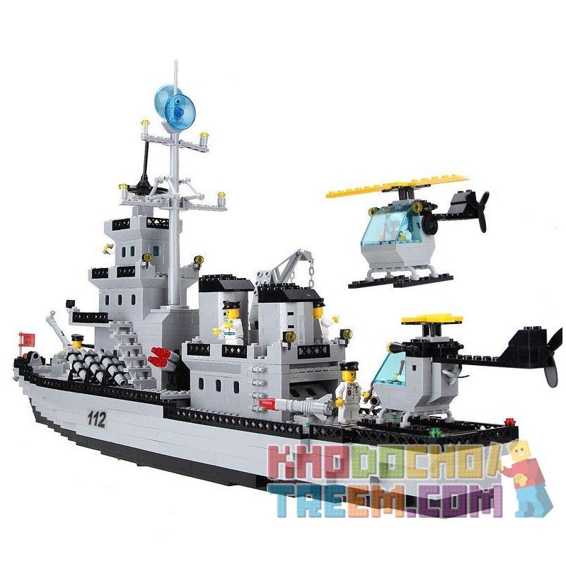 AUSINI 22110 QMAN ENLIGHTEN KEEPPLEY 112 non  TÀU CHIẾN SÂN BAY bộ đồ chơi xếp lắp ráp ghép mô hình Military Army COMBATZONES WARSHIP Quân Sự Bộ Đội 970 khối