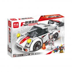 MINGDI LEIBAO K0312 0312 non  BIẾN HÌNH CỰC NHANH 4 LOẠI MECHA bộ đồ chơi xếp lắp ráp ghép mô hình Racers Đua Tốc Độ 674 khối