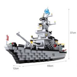 AUSINI 22110 QMAN ENLIGHTEN KEEPPLEY 112 non  TÀU CHIẾN SÂN BAY bộ đồ chơi xếp lắp ráp ghép mô hình Military Army COMBATZONES WARSHIP Quân Sự Bộ Đội 970 khối