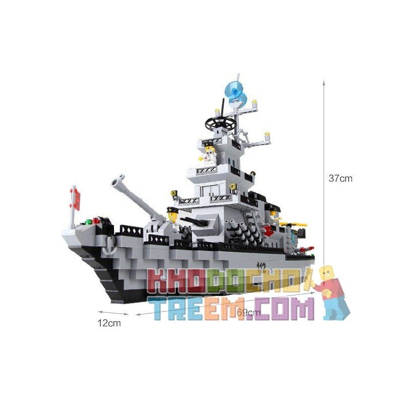 AUSINI 22110 QMAN ENLIGHTEN KEEPPLEY 112 non  TÀU CHIẾN SÂN BAY bộ đồ chơi xếp lắp ráp ghép mô hình Military Army COMBATZONES WARSHIP Quân Sự Bộ Đội 970 khối