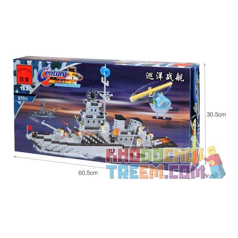 AUSINI 22110 QMAN ENLIGHTEN KEEPPLEY 112 non  TÀU CHIẾN SÂN BAY bộ đồ chơi xếp lắp ráp ghép mô hình Military Army COMBATZONES WARSHIP Quân Sự Bộ Đội 970 khối